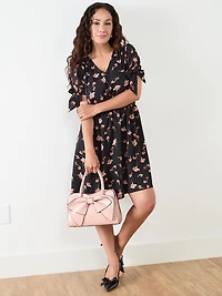 Petite Fit and Flare Knee Length Dress