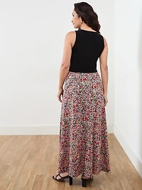 Petite Sleeveless Maxi Dress in Ditsy Floral Print