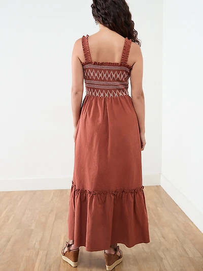 Petite Smocked Maxi Dress