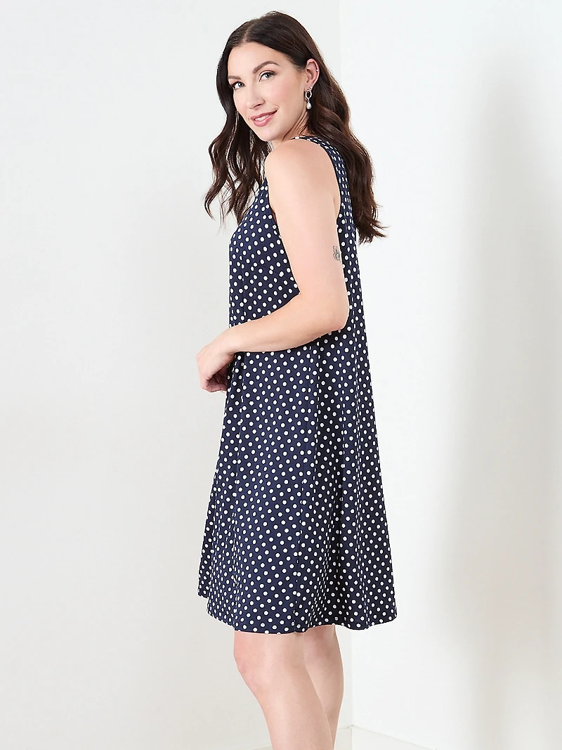Ring Detail Knee-Length Dress