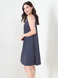 Ring Detail Knee-Length Dress