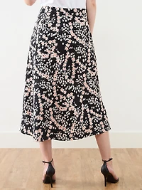 Satin Back Crepe Midi Skirt