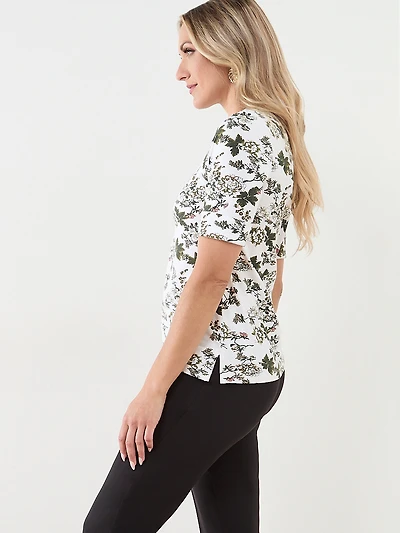 Short Sleeve Boat Neck T-Shirt