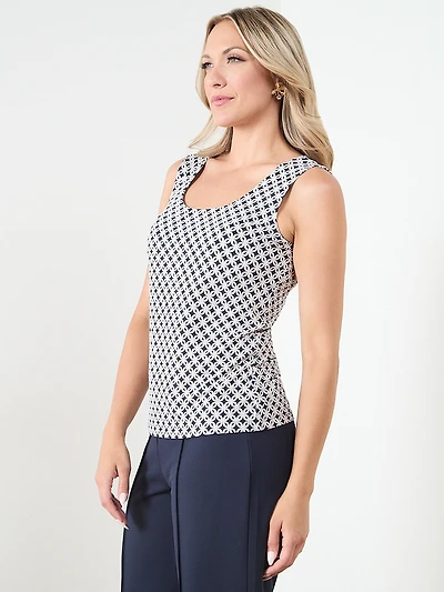 Sleeveless Double-Layer Soft Knit Top