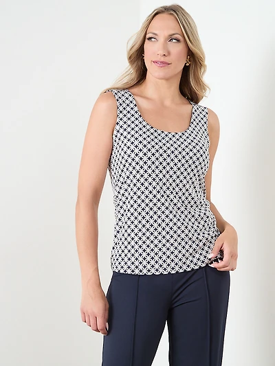 Sleeveless Double-Layer Soft Knit Top