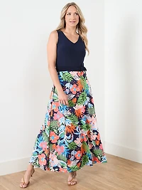 Sleeveless Maxi Dress with Solid Top