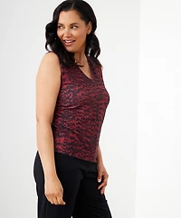 Sleeveless Stretch Crepe V-Neck Layering Top