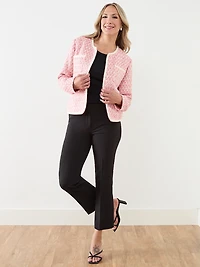 Tweed Braided Trim Blazer