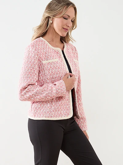 Tweed Braided Trim Blazer