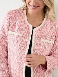 Tweed Braided Trim Blazer