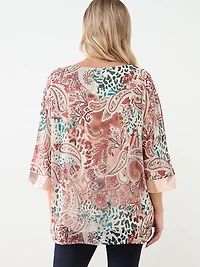 V-Neck Blouse with Sequin Detail