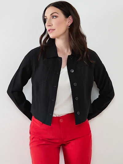 Crop Jacket in Black