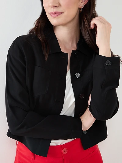Crop Jacket in Black