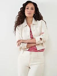 Crop Jacket in Stone