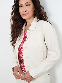 Crop Jacket in Stone