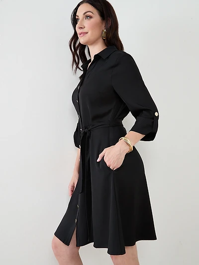 Fit and Flare Shirt Dress
