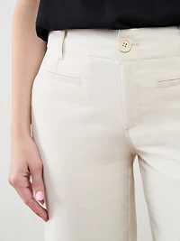 Haylie Wide Crop Pant in Stone