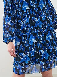 Long Sleeve Plisse Dress