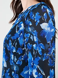 Long Sleeve Plisse Dress