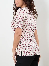 Petite Short Sleeve Boat Neck Tee