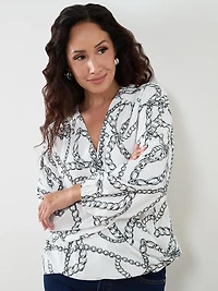 Petite Wrap Front Blouse