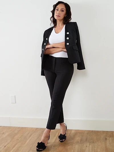 Stretch Cotton Tank in White