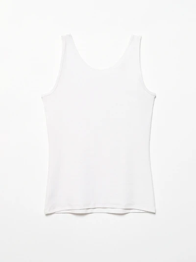Stretch Cotton U-Neck Tank