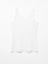 Stretch Cotton U-Neck Tank