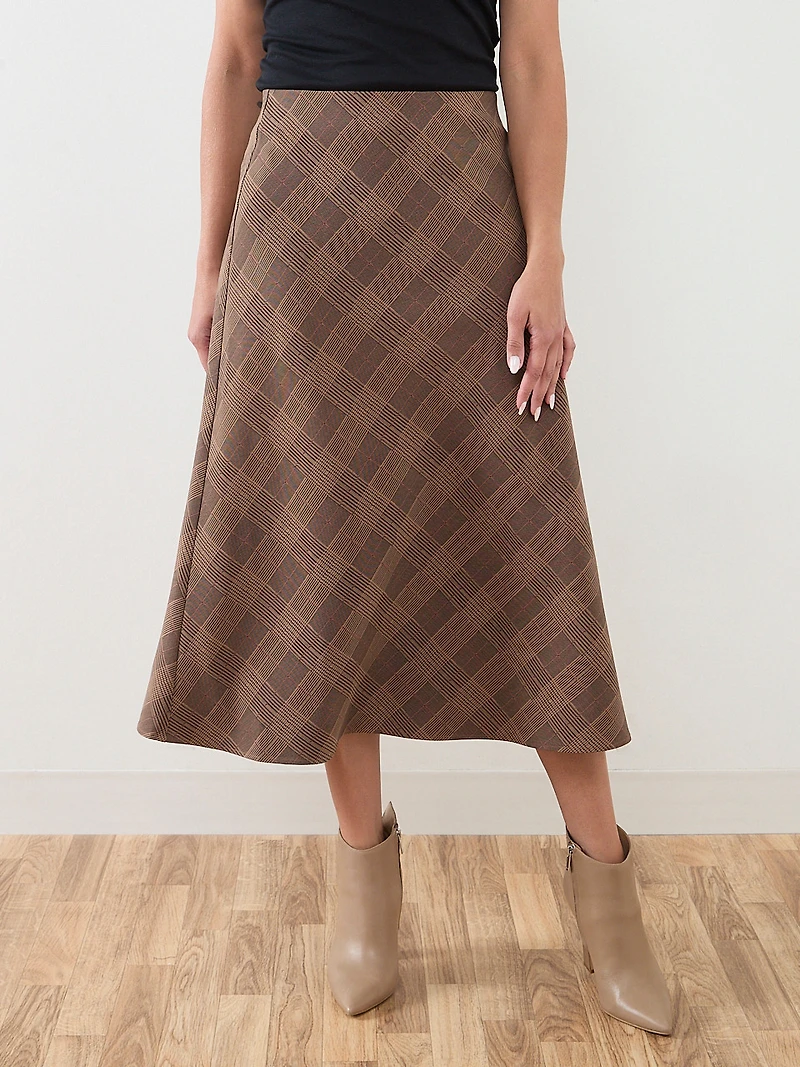 Bias Cut Skirt in Autumn Plaid