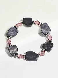Lavender Bead Stretch Bracelet