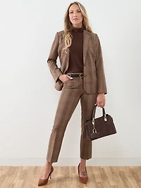 Leah Ankle Pant in Autumn Plaid