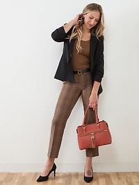 Leah Ankle Pant in Autumn Plaid
