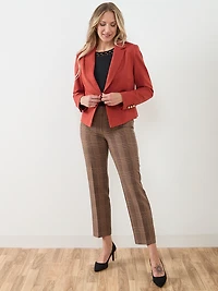 Leah Ankle Pant in Autumn Plaid