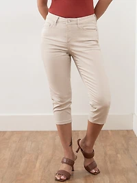 Lilly Denim Capri - Stone