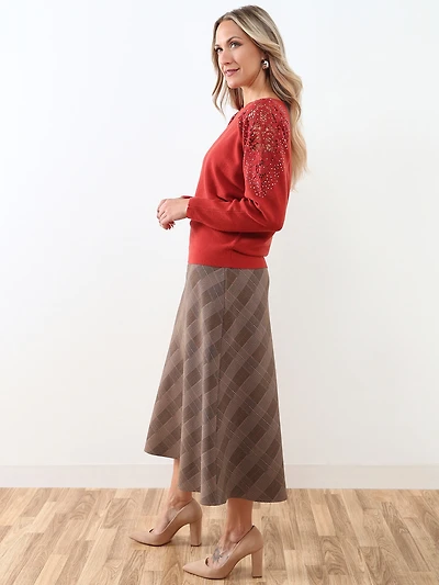 Long Shimmering Dolman Sleeve Sweater