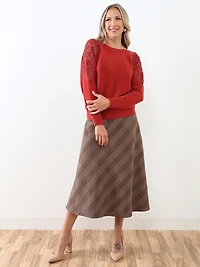 Long Shimmering Dolman Sleeve Sweater