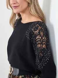 Long Shimmery Dolman Sleeve Sweater