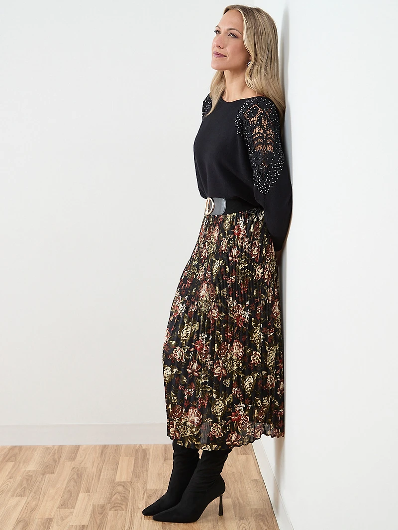 Long Shimmery Dolman Sleeve Sweater