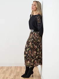 Long Shimmery Dolman Sleeve Sweater