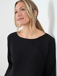 Long Sleeve Boatneck Pullover Sweater