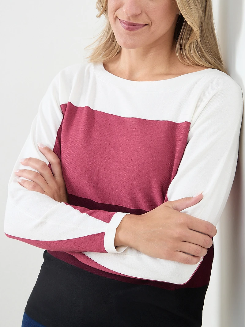 Long Sleeve Colour Block Sweater