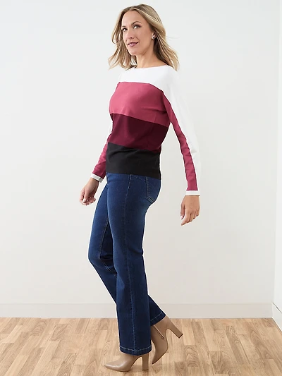 Long Sleeve Colour Block Sweater