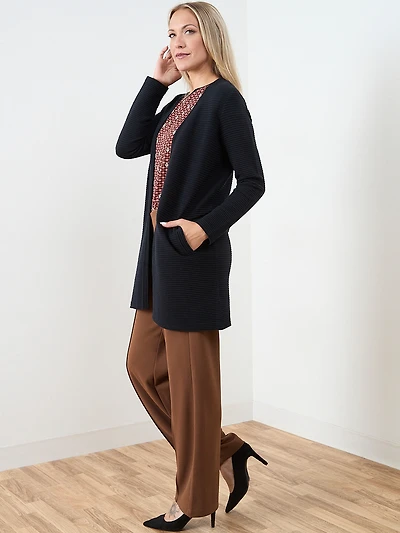 Long Sleeve Ottoman Cardigan Sweater