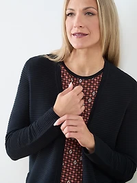 Long Sleeve Ottoman Cardigan Sweater