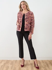 Long Sleeve Textured Button Jacket