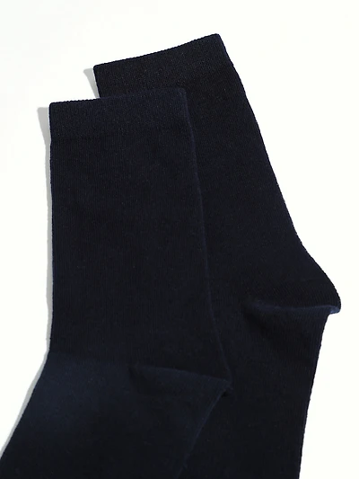 Navy Crew Socks