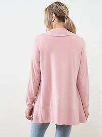 Open-Front Waterfall Cardigan