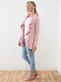 Open-Front Waterfall Cardigan