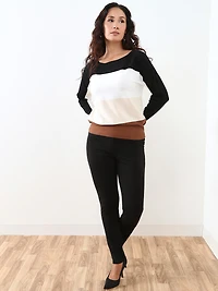 Petite Long Dolman Sleeve Knit Sweater