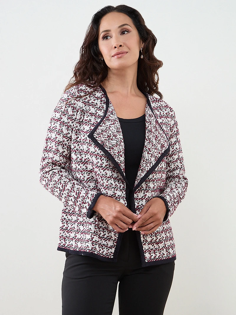 Petite Long Sleeve Collar Jacket